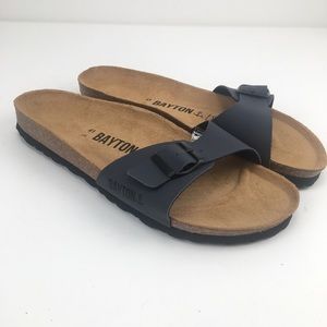 Bayton slip on leather comfort sandals 10